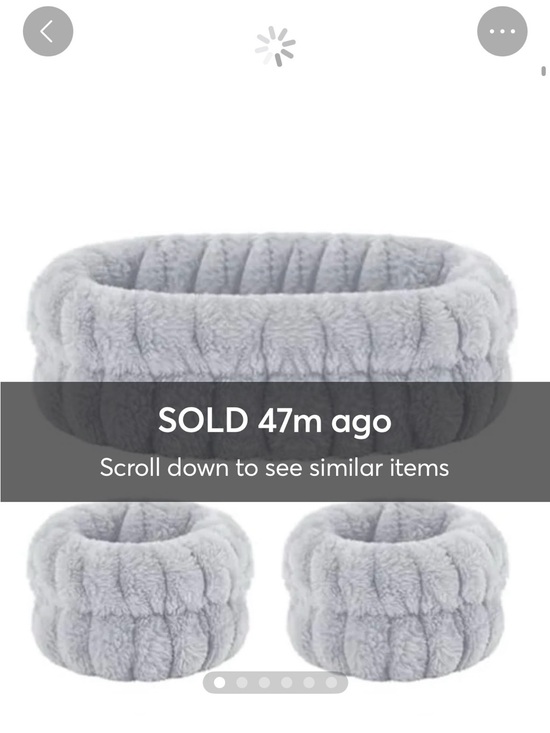 Other - xxSOLDxx Plush Spa Headband / Wristband Face Washing Skincare Makeup, [Gray] NWT